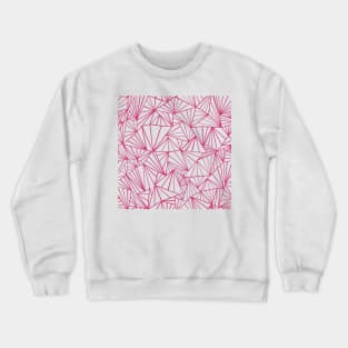 Abstract Fan Hot Pink Crewneck Sweatshirt